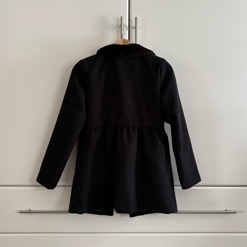 Gymboree Kids Black Coat with Faux Fur Collar - Picture 2 of 5